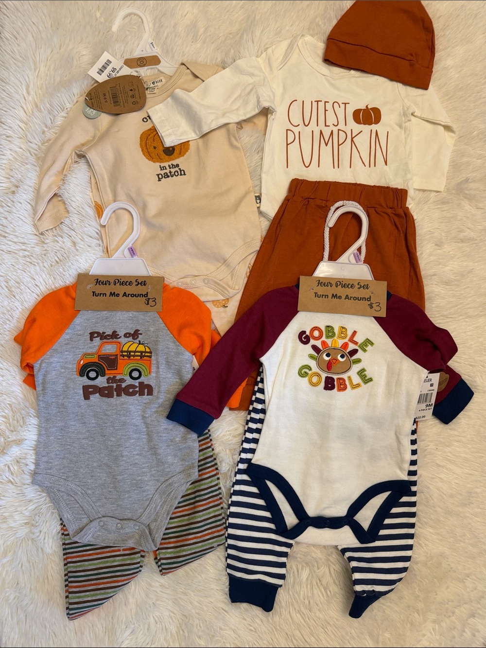 Fall Bundle 6-9 mos Pumpkin/Thanksgiving NWT